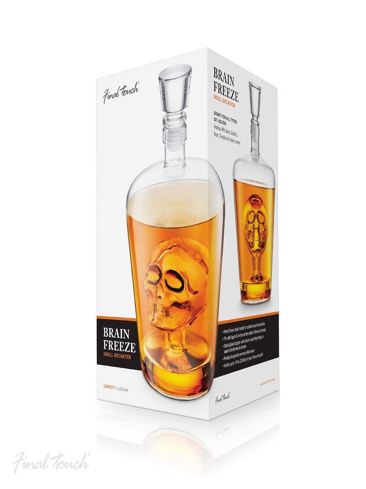 Jeray Clear Final Touch Brain Freeze Skull Decanter - Image 1 of 5
