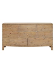 Barker and Stonehouse Brown Lewes 8 Drawer Reclaimed Wood Dresser Dressing - Image 3 of 8