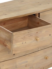 Barker and Stonehouse Brown Lewes 8 Drawer Reclaimed Wood Dresser Dressing - Image 6 of 8
