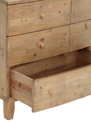 Barker and Stonehouse Brown Lewes 8 Drawer Reclaimed Wood Dresser Dressing - Image 7 of 8