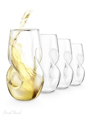 Jeray Clear Final Touch Set of 4 Conundrum White Wine Glasses - Image 2 of 5