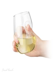 Jeray Clear Final Touch Set of 4 Conundrum White Wine Glasses - Image 3 of 5