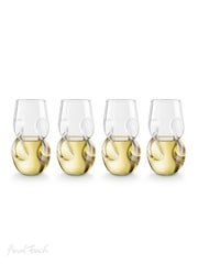 Jeray Clear Final Touch Set of 4 Conundrum White Wine Glasses - Image 5 of 5