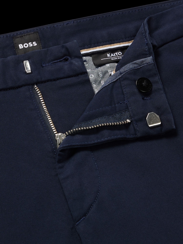 BOSS Blue Slim Fit Stretch Cotton Gabardine Chinos - Image 6 of 6 BOSS Blue Slim Fit Stretch Cotton Gabardine Chinos - Image 6 of 6