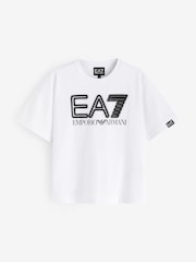 Emporio Armani EA7 Boys Logo Series Black T-Shirt - Image 1 of 3