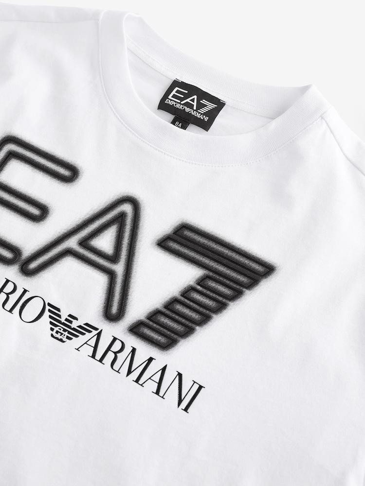 Emporio Armani EA7 Boys Logo Series Black T-Shirt - Image 3 of 3