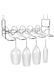 Jeray Chrome Vinology Undercabinet Bottle and Glass Rack - Image 1 of 3
