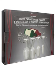 Jeray Chrome Vinology Undercabinet Bottle and Glass Rack - Image 3 of 3