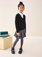 Black Cotton Rich School V-Neck Cardigan (3-16yrs) - Image 2 of 8