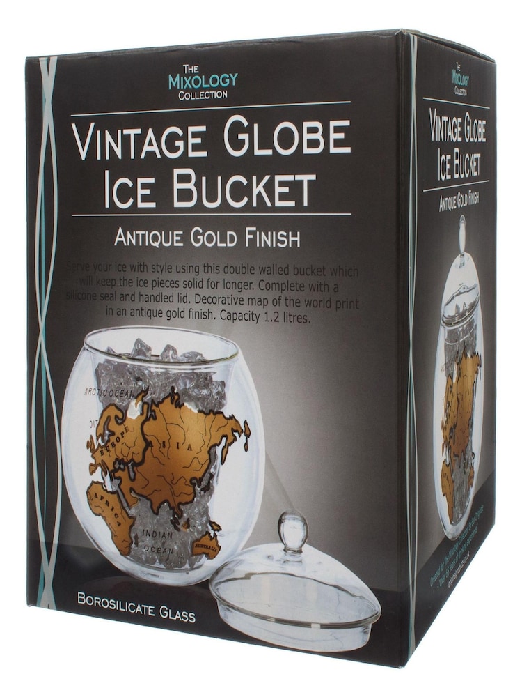 Jeray Clear Mixology Vintage Globe Ice Bucket - Image 2 of 2