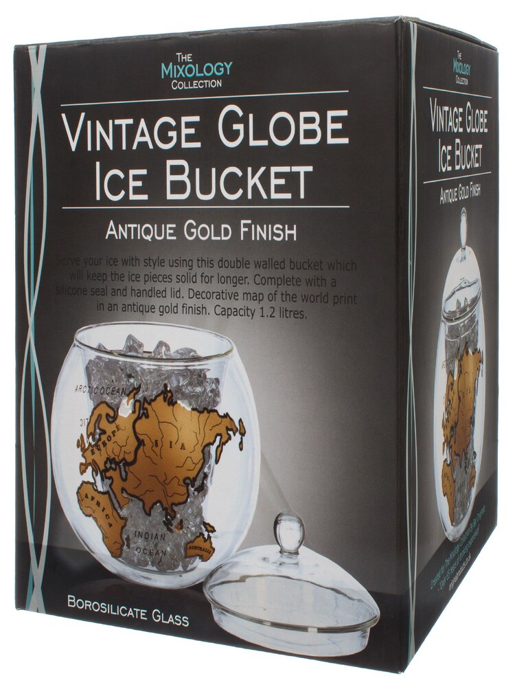 Jeray Clear Mixology Vintage Globe Ice Bucket - Image 4 of 4