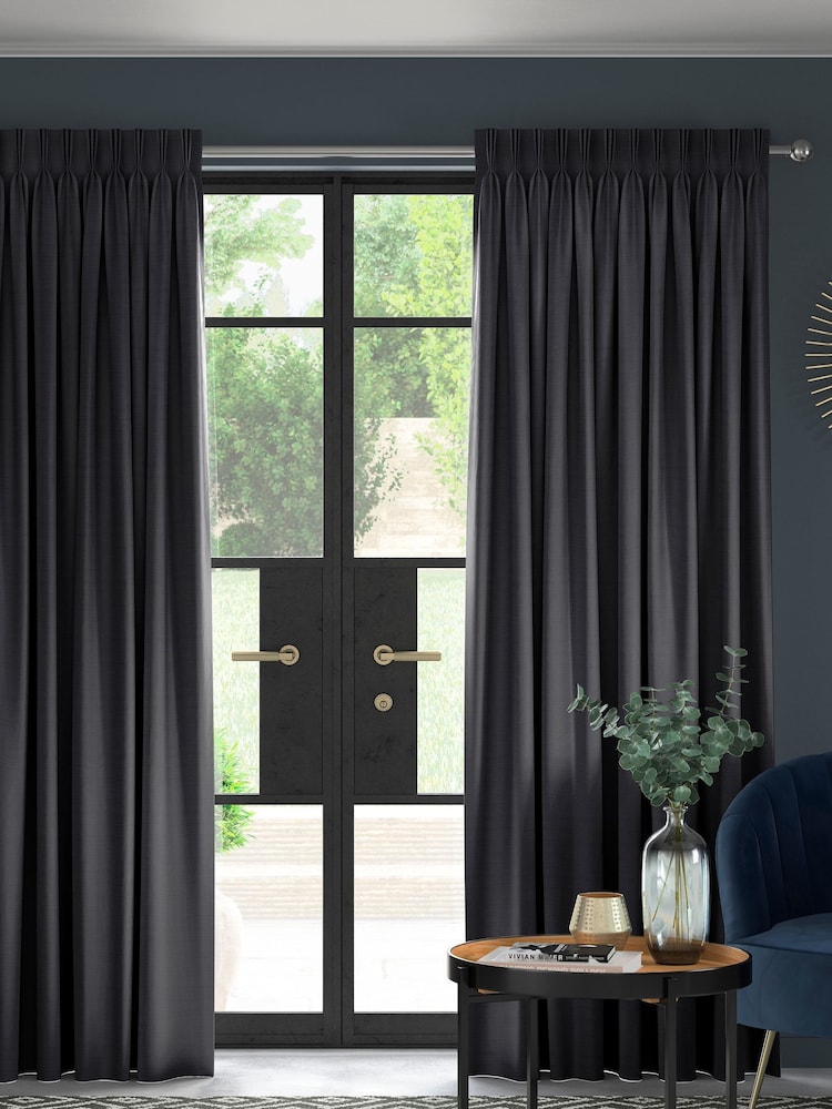 Onyx Black Voyage Maison Jasper Made To Measure Curtains - Image 1 of 8