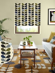 Orla Kiely Green 100% Cotton Multi Stem Made To Measure Roman Blind - Image 1 of 6