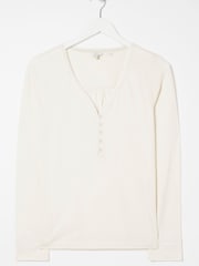 FatFace Cream Henley Top - Image 4 of 4