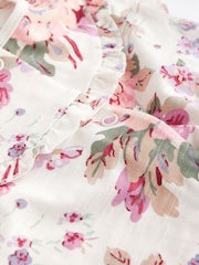 Pink/White Floral Baby Rompers 3 Pack - Image 7 of 7