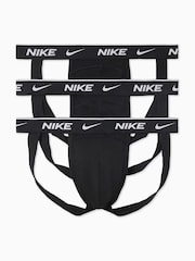 Nike Black Everyday Cotton Stretch Jock Straps 3 Pack - Image 1 of 3