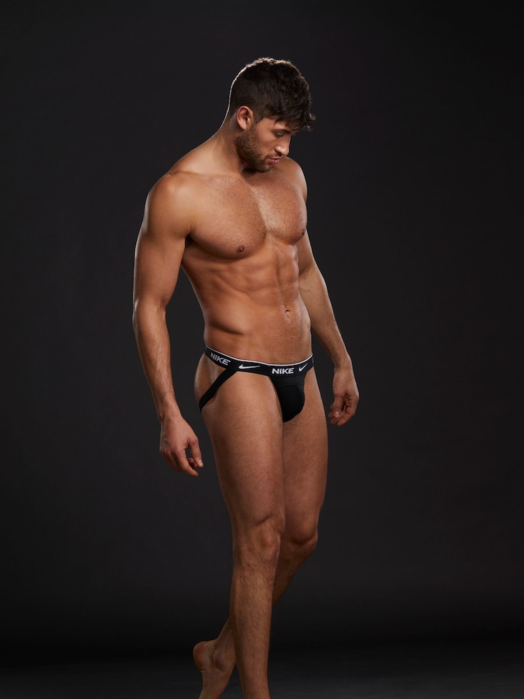 Nike Black Everyday Cotton Stretch Jock Straps 3 Pack - Image 3 of 3