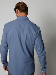 Threadbare Mid Blue Oxford Long Sleeve Shirt - Image 2 of 5