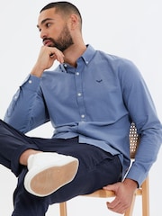 Threadbare Mid Blue Oxford Long Sleeve Shirt - Image 3 of 5