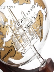 Jeray Clear Bar Originale Gold Ship Globe 750 ml Decanter - Image 2 of 5