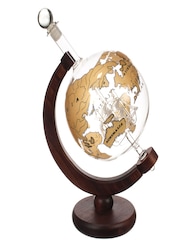 Jeray Clear Bar Originale Gold Ship Globe 750 ml Decanter - Image 3 of 5