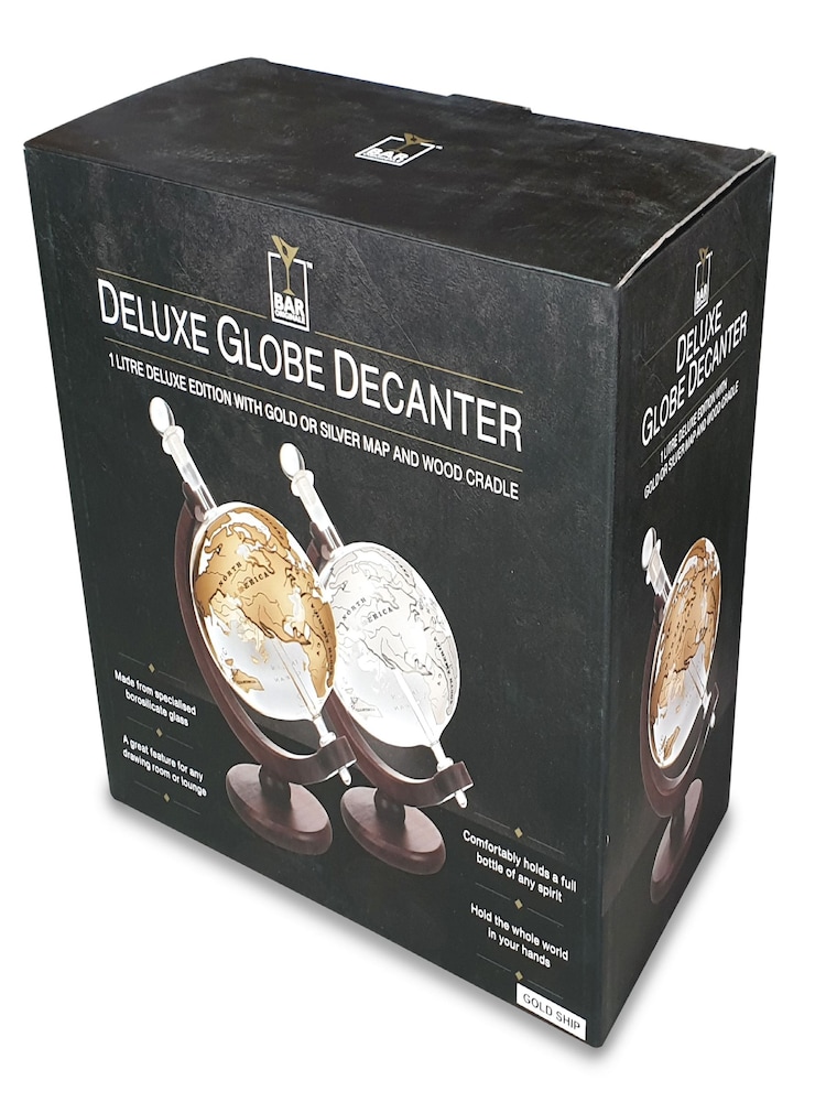Jeray Clear Bar Originale Gold Ship Globe 750 ml Decanter - Image 5 of 5