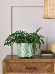 Nina Campbell Green Leaf Plant Pot - Image 1 of 3