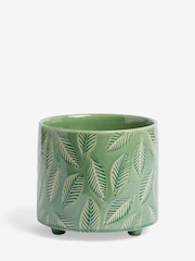 Nina Campbell Green Leaf Plant Pot - Image 3 of 3
