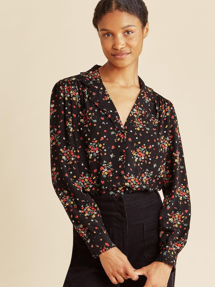 Albaray Natural Delicate Floral Frill Collar Blouse - Image 1 of 1