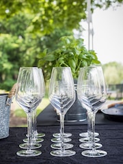 Jeray Clear Final Touch Set of 8 Everyday Lead Free Crystal Wi Glasses - Image 2 of 5