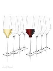 Jeray Clear Final Touch Set of 8 Everyday Lead Free Crystal Wi Glasses - Image 3 of 5