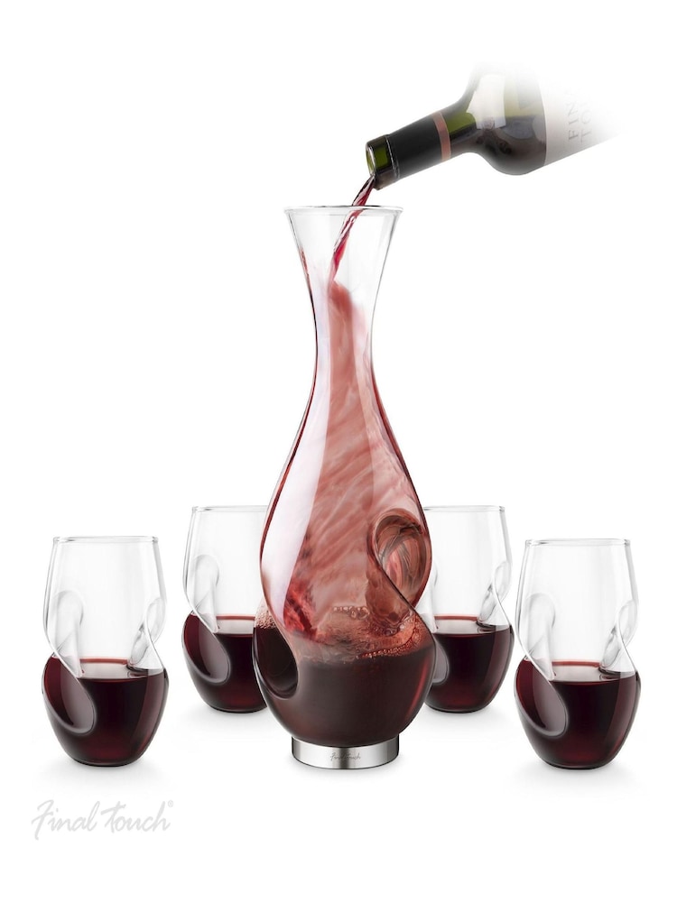 Jeray Clear Final Touch Conundrum Red Wine Decanter Set - Image 1 of 5