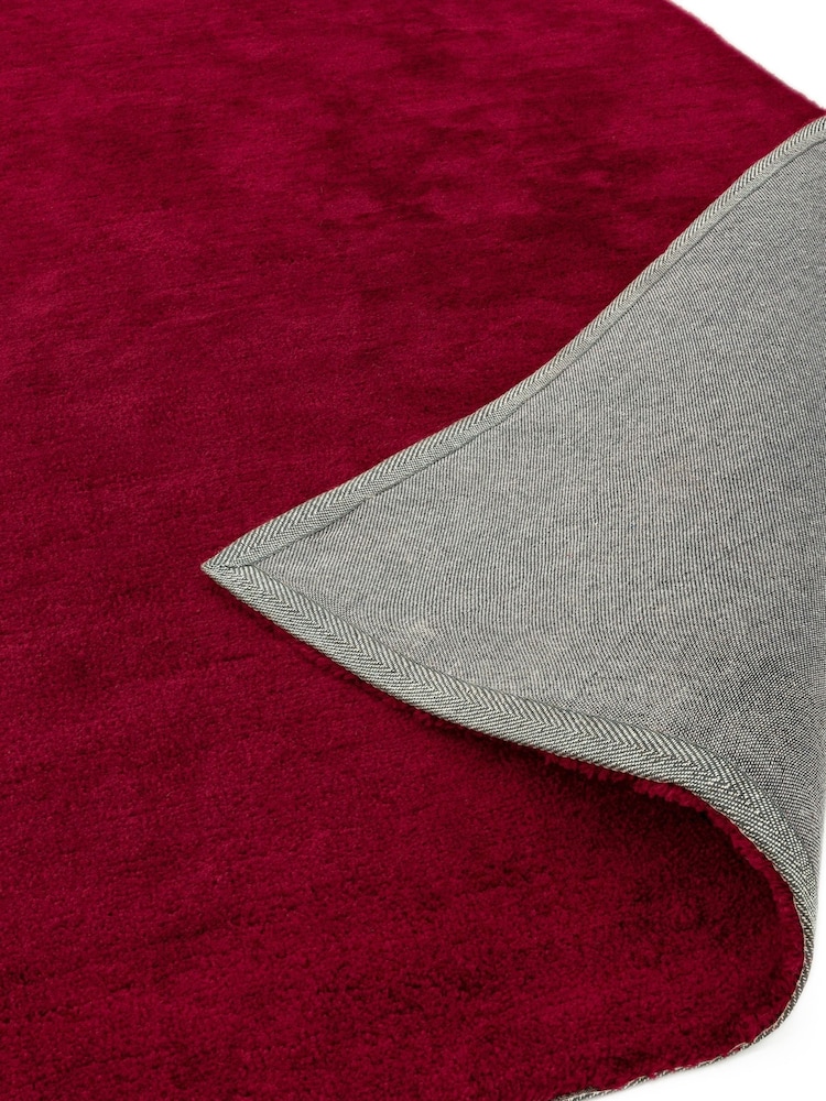 Asiatic Rugs Burgundy Red Milo Soft Touch Lustre Rug - Image 5 of 5