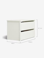 White Flynn Wardrobe Internal Chest of Drawers - Image 10 of 11