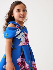 أزرق/وردي - فستان سكوبا بفيونكة على منطقة الكتف منقوش Baker من ‪Ted Baker‬​​​​​​​ - Image 4 of 9