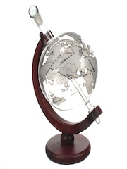 Jeray Clear Bar Originale Silver Plane Globe 750ml Decanter - Image 2 of 4