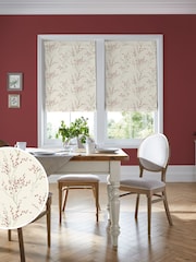 Laura Ashley Red Pussy Willow Winter Made to Measure 100% Cotton Roman Blinds - Image 1 of 6