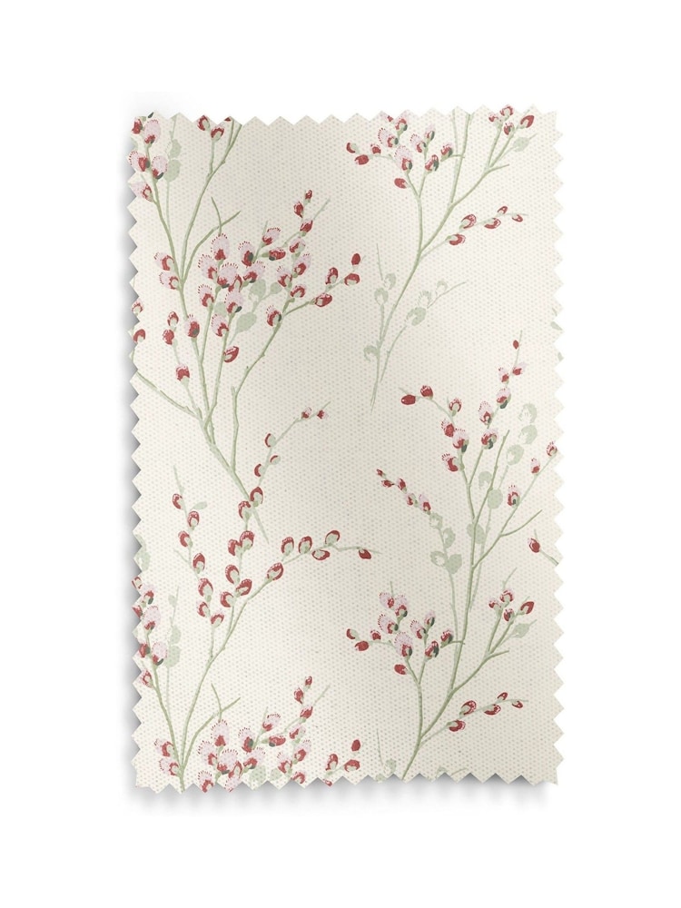 Laura Ashley Red Pussy Willow Winter Made to Measure 100% Cotton Roman Blinds - Image 6 of 6