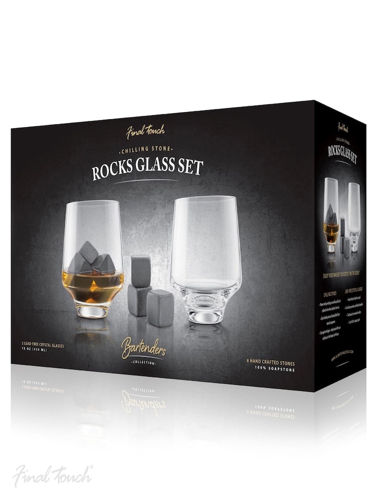 Jeray Clear Final Touch Chilling Stone Whisky 8 Piece Set - Image 2 of 2