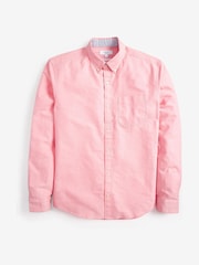 Pink Regular Fit Long Sleeve Oxford Shirt - Image 5 of 5