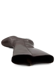 Jones Bootmaker Brown Leather Eirith Block Heel Smart Leather Long Boots - Image 5 of 6