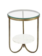 Libra Interiors Gold Nolita Iron Side Table - Image 2 of 2
