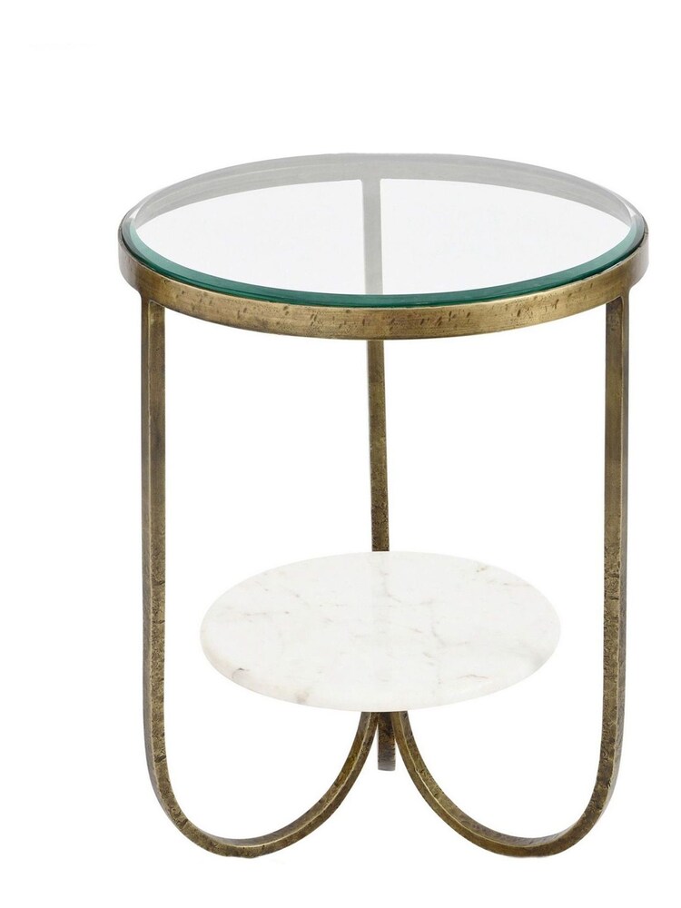 Libra Interiors Gold Nolita Iron Side Table - Image 2 of 2