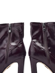 Moda in Pelle Red Padra Square Toe Block Heel Ankle Boots - Image 4 of 4