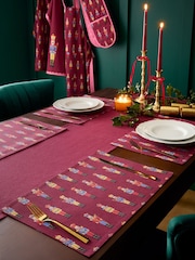 Catherine Lansfield 4 Pack Plum Christmas Nutcracker Table Placemats - Image 1 of 2