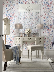 Laura Ashley Dove Grey Clifton Dressing Table and Stool Set - Image 2 of 5