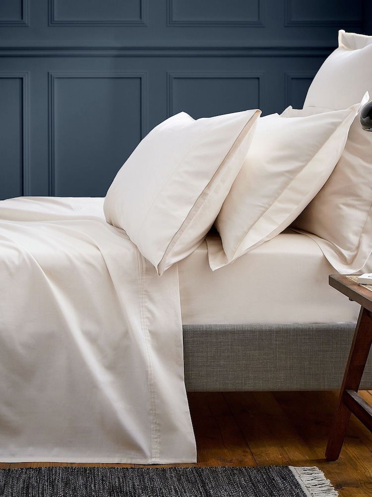 Bedeck of Belfast Natural Bob 600TC Egyptian Cotton Housewife Pillowcase - Image 1 of 2