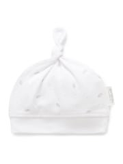 Purebaby Grey Baby 100% Cotton Hat Bib & Sleepsuit Set 3 Piece - Image 2 of 5
