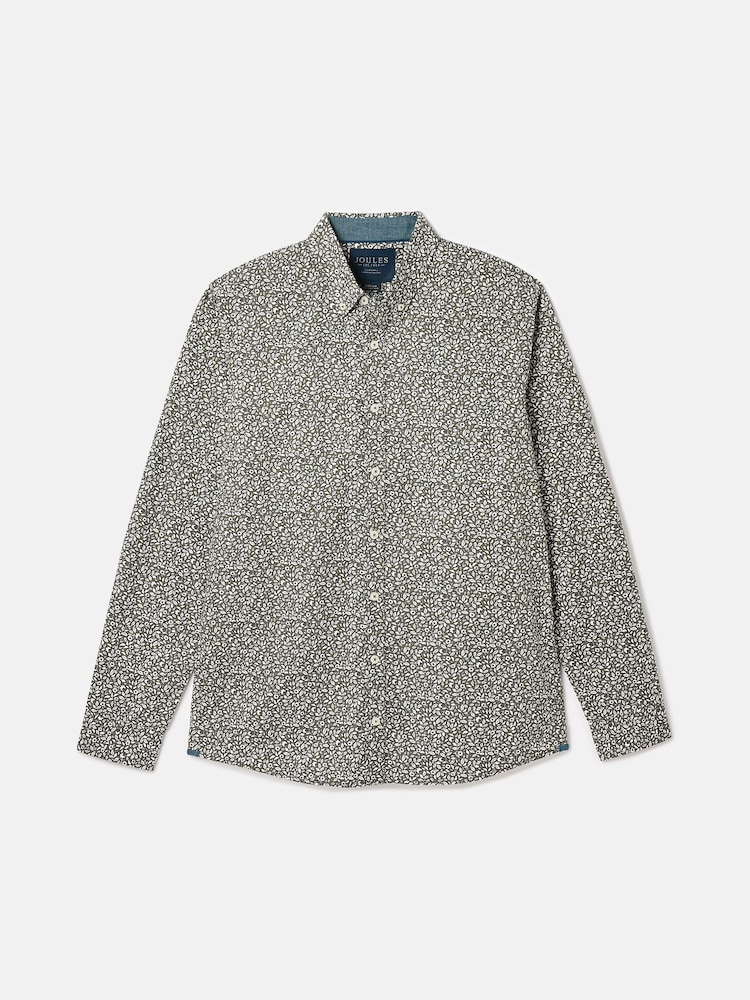Joules Invitation Green Floral Cotton Shirt - Image 7 of 7