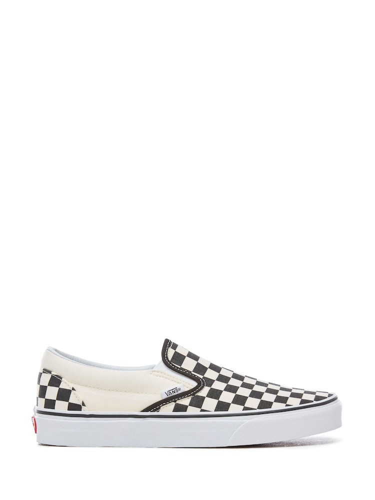 Light Black - Vans Womens Classic Slip-On Check Trainers - Image 2 of 7 Light Black - Vans Womens Classic Slip-On Check Trainers - Image 2 of 7